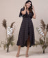 Barnet Printed Deep Cut Vneck Dress
